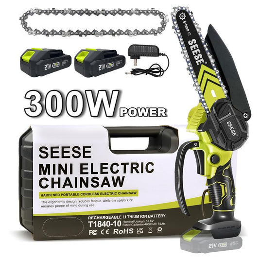 SEESE Brushless Mini Chainsaw, Cordless Portable Electric Saw for Wood Cutting & Tree Trimming